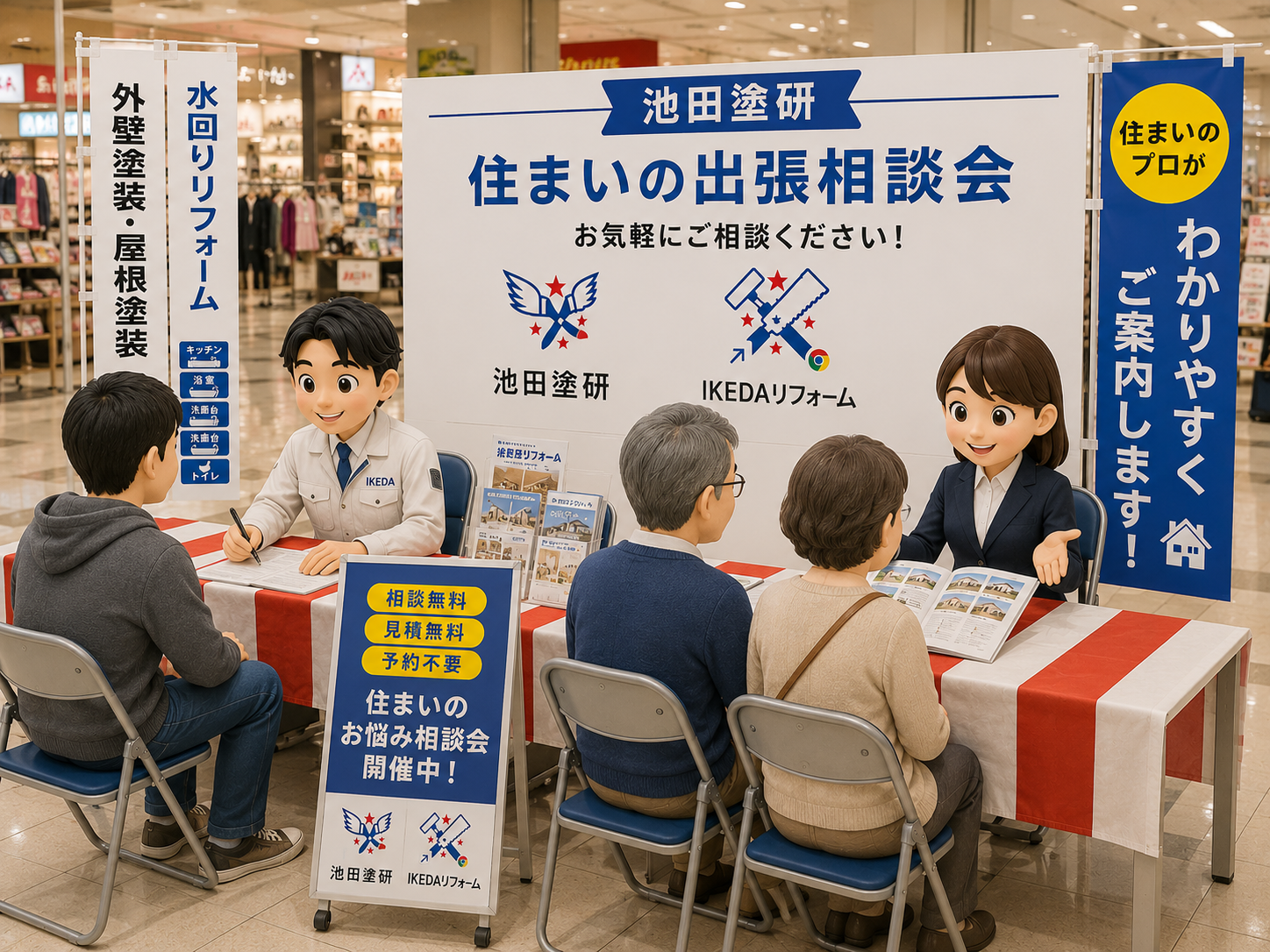 池田塗研・IKEDAリフォーム 住まいの出張相談会のイメージ
