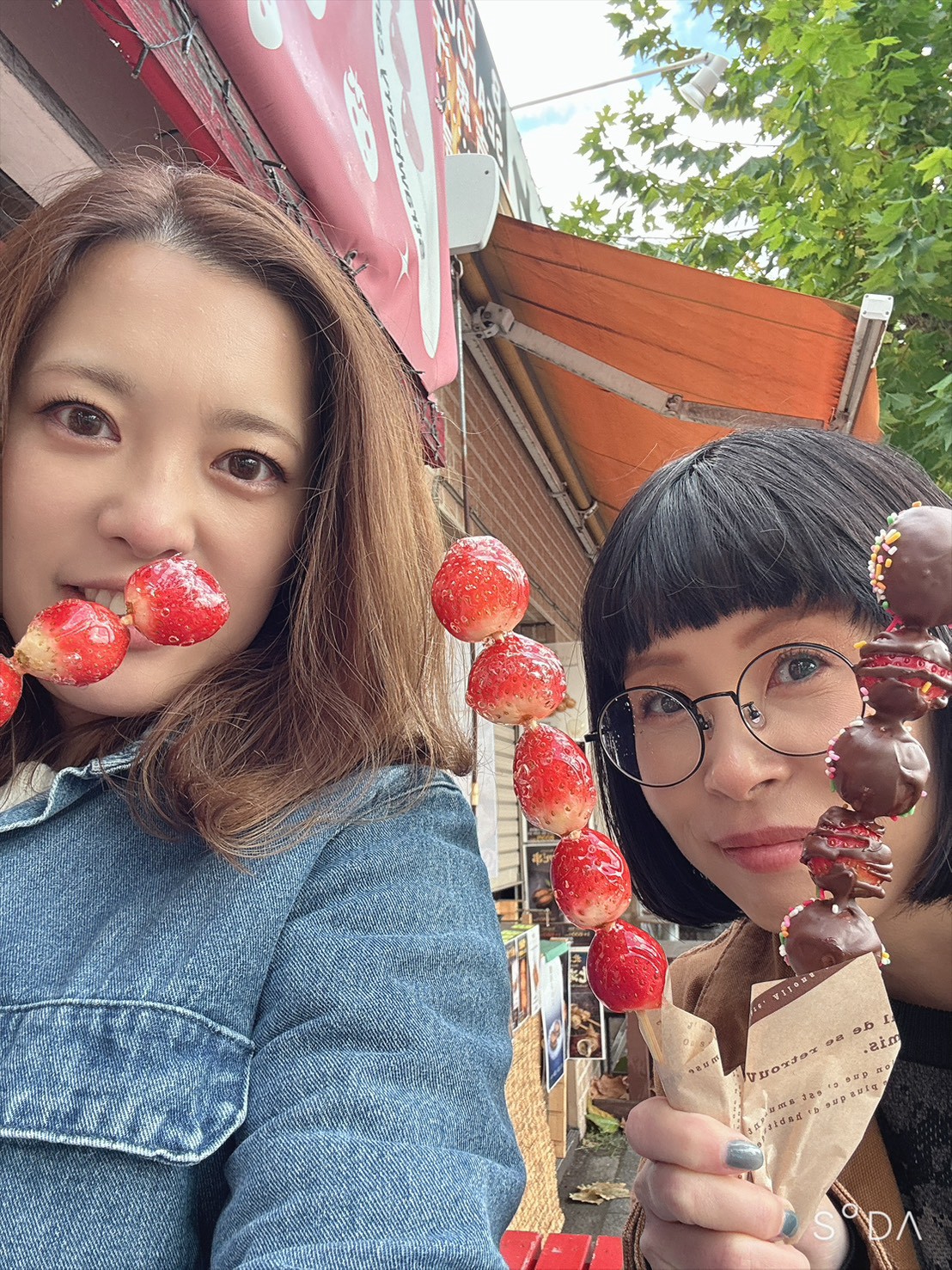旅行を楽しむ女性メンバー
